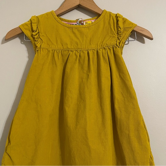 Mini Boden Mustard Yellow Corduroy Dress 5/6years - Picture 3 of 16